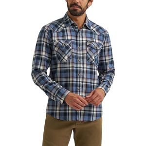 Wrangler Iconic Denim Herren-Hemd, Normale Passform, Druckknöpfe, Mitternachtsmarineblau, L Wrangler Iconic Denim Herren-Hemd, Normale Passform, Druckknöpfe, Mitternachtsmarineblau, L