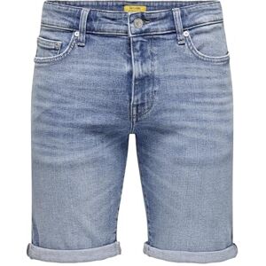 Only & Sons Herren Jeans Shorts ONSPly Denim Bermuda mit Aufschlag 22028772 Medium Blue Denim L Only & Sons Herren Jeans Shorts ONSPly Denim Bermuda mit Aufschlag 22028772 Medium Blue Denim L