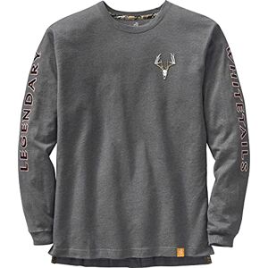 Legendary Whitetails Herren Untypisches Langarm-t-Shirt, Dunkelgrau meliert, L Legendary Whitetails Herren Untypisches Langarm-t-Shirt, Dunkelgrau meliert, L