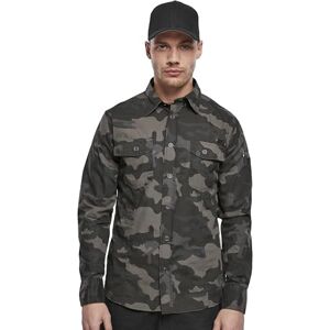 Brandit Slim Fit Shirt Long Sleeve, Farbe: darkcamo, Größe: M Brandit Slim Fit Shirt Long Sleeve, Farbe: darkcamo, Größe: M