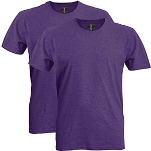 Gildan Unisex-Erwachsene Softstyle Cotton, Style G64000, Multipack T-Shirt, Violett meliert (2er-Pack), L Gildan Unisex-Erwachsene Softstyle Cotton, Style G64000, Multipack T-Shirt, Violett meliert (2er-Pack), L