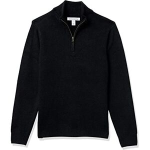 Amazon Essentials Herren Soft-Touch-Pullover mit Viertelreißverschluss und Langen Ärmeln, Schwarz, L Amazon Essentials Herren Soft-Touch-Pullover mit Viertelreißverschluss und Langen Ärmeln, Schwarz, L