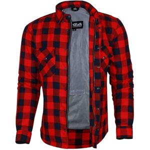 Bikers Gear Australia Herren Freizeit-Hemd mehrfarbig Rot/Schwarz m Bikers Gear Australia Herren Freizeit-Hemd mehrfarbig Rot/Schwarz m
