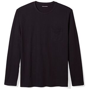Amazon Essentials Herren Langärmeliges T-Shirt, Normale Passform, Schwarz, M Amazon Essentials Herren Langärmeliges T-Shirt, Normale Passform, Schwarz, M
