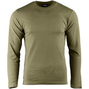 Mil-Tec Herren Langarmshirt • 100% Baumwolle Camouflage Shirt • Taktisches Longsleeve mit Rundhals • Gr.XL • Oliv Mil-Tec Herren Langarmshirt • 100% Baumwolle Camouflage Shirt • Taktisches Longsleeve mit Rundhals • Gr.XL • Oliv