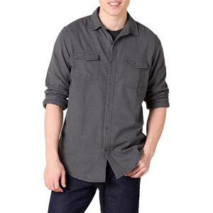 Amazon Essentials Herren Flanellhemd mit 2 Taschen und Langen Ärmeln in normaler Passform, Dunkelgrau Meliert, XXL Amazon Essentials Herren Flanellhemd mit 2 Taschen und Langen Ärmeln in normaler Passform, Dunkelgrau Meliert, XXL
