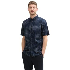 TOM TAILOR Regular Fit Kurzarmhemd mit Brusttasche, Sky Captain Blue Structure, M TOM TAILOR Regular Fit Kurzarmhemd mit Brusttasche, Sky Captain Blue Structure, M
