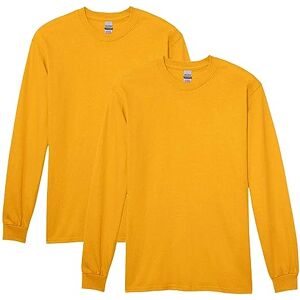 Gildan Unisex-Erwachsene Schwerer Baumwolle, langärmelig, Stil G5400, 2er-Pack T-Shirt, Gold, Klein Gildan Unisex-Erwachsene Schwerer Baumwolle, langärmelig, Stil G5400, 2er-Pack T-Shirt, Gold, Klein