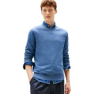 Tommy Hilfiger Herren Pullover Essential Cotton mit Rundhalsausschnitt, Blau (Petrol Blue Heather), XS Tommy Hilfiger Herren Pullover Essential Cotton mit Rundhalsausschnitt, Blau (Petrol Blue Heather), XS