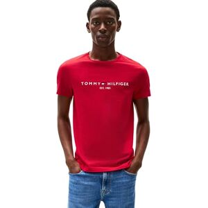 Tommy Hilfiger Herren T-Shirt Kurzarm Slim Fit, Rot (Medium Red), XXXL Tommy Hilfiger Herren T-Shirt Kurzarm Slim Fit, Rot (Medium Red), XXXL