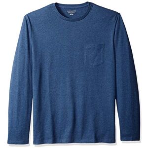 Amazon Essentials Herren Langärmeliges T-Shirt, Normale Passform, Blau Heide, M Amazon Essentials Herren Langärmeliges T-Shirt, Normale Passform, Blau Heide, M