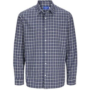 JACK & JONES JACK&JONES Herren JORJOSHUA Flannel Check Shirt LS Freizeithemd, Nightshadow Blue, S JACK & JONES JACK&JONES Herren JORJOSHUA Flannel Check Shirt LS Freizeithemd, Nightshadow Blue, S