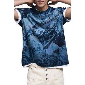 Desigual Herren Ts_Mosaic T-Shirt, blau, L Desigual Herren Ts_Mosaic T-Shirt, blau, L