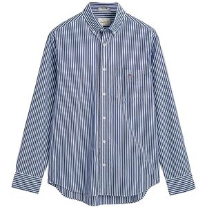 GANT Herren REG POPLIN Stripe Shirt Klassisches Hemd, College Blue,S GANT Herren REG POPLIN Stripe Shirt Klassisches Hemd, College Blue,S