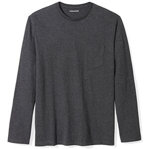 Amazon Essentials Herren Langärmeliges T-Shirt, Normale Passform, Dunkelgrau Meliert, M Amazon Essentials Herren Langärmeliges T-Shirt, Normale Passform, Dunkelgrau Meliert, M