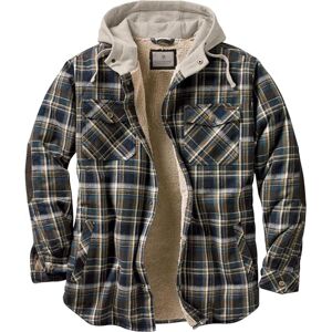 Legendary Whitetails Herren Camp Night Berberjacke mit Kapuze, Flanell, Gefüttert Langärmlig, Upland Plaid, L Legendary Whitetails Herren Camp Night Berberjacke mit Kapuze, Flanell, Gefüttert Langärmlig, Upland Plaid, L