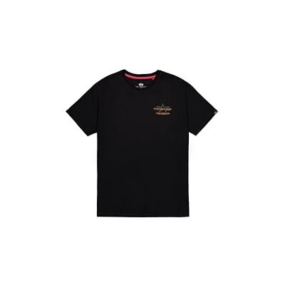 Alpha Herren Tonal Logo Print T-Shirt, Black, L Alpha Herren Tonal Logo Print T-Shirt, Black, L