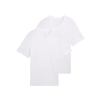 TOM TAILOR Herren Doppelpack T-Shirt mit Rundhals-Ausschnitt aus Baumwolle TOM TAILOR Herren Doppelpack T-Shirt mit Rundhals-Ausschnitt aus Baumwolle