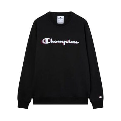 Champion Herren Legacy Man Big Logo Sweatshirt, Schwarz, L, Schwarz (Kk001), L Champion Herren Legacy Man Big Logo Sweatshirt, Schwarz, L, Schwarz (Kk001), L