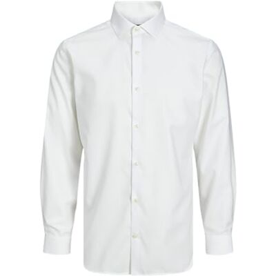 JACK & JONES Herren Jprblaparker Shirt L/S Noos Hemd, Weiß, M EU JACK & JONES Herren Jprblaparker Shirt L/S Noos Hemd, Weiß, M EU