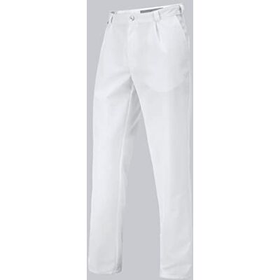 BP Med Trousers 1359-130-21 Herrenhose Bundfalten Reine Baumwolle Normale Passform Größe: 62n Farbe: weiß BP Med Trousers 1359-130-21 Herrenhose Bundfalten Reine Baumwolle Normale Passform Größe: 62n Farbe: weiß