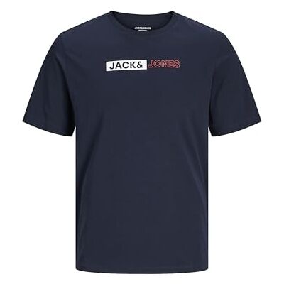 JACK & JONES Herren Jjecorp Logo Tee Play O-n Noos Pls T-Shirt, Navy Blazer/Print:Play 5,4XL JACK & JONES Herren Jjecorp Logo Tee Play O-n Noos Pls T-Shirt, Navy Blazer/Print:Play 5,4XL