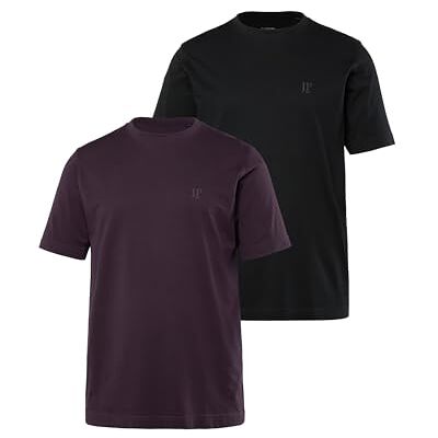 JP 1880 Herren bis 8XL, T-Shirt im Doppelpack, Basic-Shirt aus Reiner Jerseyqualität, Rundhals, Bequeme Passform dunkel violett XXL 702637120-XXL JP 1880 Herren bis 8XL, T-Shirt im Doppelpack, Basic-Shirt aus Reiner Jerseyqualität, Rundhals, Bequeme Passform dunkel violett XXL 702637120-XXL