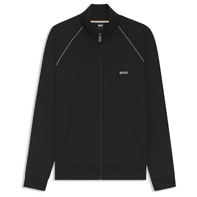 Boss Herren Mix&Match Jacket Z Jacke aus Stretch-Baumwolle mit Reißverschluss und Logo-Stickerei Schwarz001 XXL Boss Herren Mix&Match Jacket Z Jacke aus Stretch-Baumwolle mit Reißverschluss und Logo-Stickerei Schwarz001 XXL