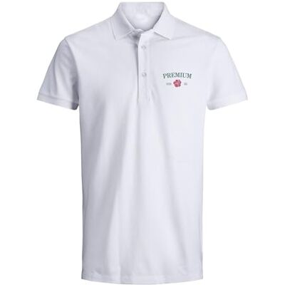 JACK & JONES Herren Jprblaalfie Ss Polo FST Poloshirt, Bright White, L JACK & JONES Herren Jprblaalfie Ss Polo FST Poloshirt, Bright White, L