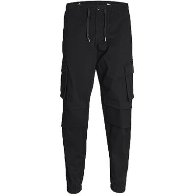 JACK & JONES Herren Cargohose JPSTKANE JJNOAH Cuffed -Relaxed Fit S M L XL XXL, Größe:XL, Farbvariante:Black 12242264 JACK & JONES Herren Cargohose JPSTKANE JJNOAH Cuffed -Relaxed Fit S M L XL XXL, Größe:XL, Farbvariante:Black 12242264
