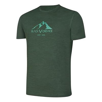 Black Crevice Herren Merino T-Shirt,Forest Green, L Black Crevice Herren Merino T-Shirt,Forest Green, L