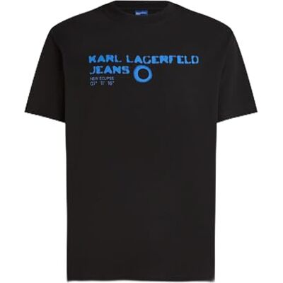 KARL LAGERFELD JEANS Regular Eclipse Logo Tee, Black, L KARL LAGERFELD JEANS Regular Eclipse Logo Tee, Black, L