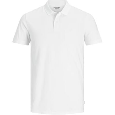 JACK & JONES Herren Jjebasic Noos Poloshirt, Weiß, L EU JACK & JONES Herren Jjebasic Noos Poloshirt, Weiß, L EU