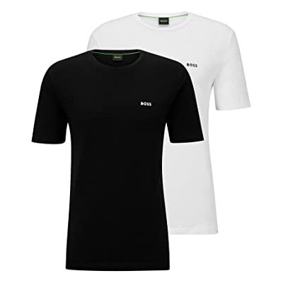 Boss Herren T-Shirt 2-Pack Zweier-Pack T-Shirts aus Stretch-Baumwolle mit Logo Schwarz XXXL Boss Herren T-Shirt 2-Pack Zweier-Pack T-Shirts aus Stretch-Baumwolle mit Logo Schwarz XXXL
