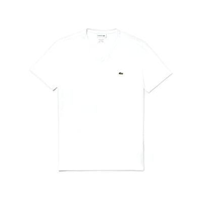 Lacoste Herren Th6604 T-Shirt, Weiß (Blanc), 7 Lacoste Herren Th6604 T-Shirt, Weiß (Blanc), 7