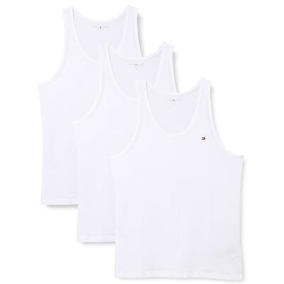 Tommy Hilfiger Herren 3P Tank Top UM0UM03867 Tank Top, Weiß (White/White/White), S Tommy Hilfiger Herren 3P Tank Top UM0UM03867 Tank Top, Weiß (White/White/White), S