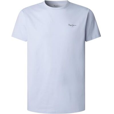 Pepe Jeans Herren Original Basic 3n T-Shirt, Blau (Bleach Blue), XS Pepe Jeans Herren Original Basic 3n T-Shirt, Blau (Bleach Blue), XS