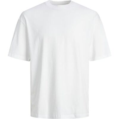 JACK & JONES Herren Jjebradley Tee Ss Noos Styd Pls T-Shirt, Weiß, 7XL Große Größen JACK & JONES Herren Jjebradley Tee Ss Noos Styd Pls T-Shirt, Weiß, 7XL Große Größen