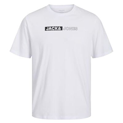 JACK & JONES Herren Jjecorp Logo Tee Play O-n Noos Pls T-Shirt, White/Print:Play 5,4XL JACK & JONES Herren Jjecorp Logo Tee Play O-n Noos Pls T-Shirt, White/Print:Play 5,4XL