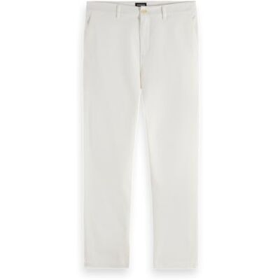 Scotch & Soda Men's Core-Drift-Cotton-Blend Twill Chino Pants, Off White, 36 W/36 L Scotch & Soda Men's Core-Drift-Cotton-Blend Twill Chino Pants, Off White, 36 W/36 L