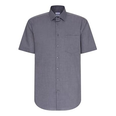 Seidensticker Herren Mens Regular Shortsleeve Businesshemd, Grau(003001), 47 EU Seidensticker Herren Mens Regular Shortsleeve Businesshemd, Grau(003001), 47 EU
