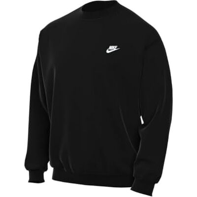 NIKE Herren Club Ft Crew Sweatshirt, Black/White, XL NIKE Herren Club Ft Crew Sweatshirt, Black/White, XL