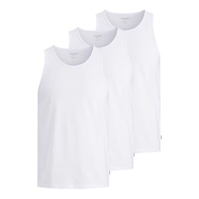 JACK & JONES Jjeorganic Basic Tanktop 3Pk Mp JACK & JONES Jjeorganic Basic Tanktop 3Pk Mp