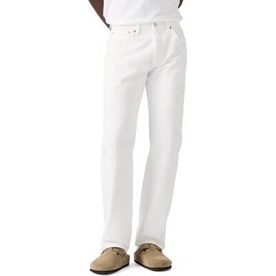 Levi's Herren Jeanshose 501 Original mit Knopfleiste, Straight Fit, Weiß (Chill White), W33/L30 Levi's Herren Jeanshose 501 Original mit Knopfleiste, Straight Fit, Weiß (Chill White), W33/L30