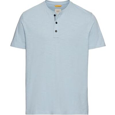 camel active Herren Kurzarm Henley aus Organic Cotton Blau, Menswear-S camel active Herren Kurzarm Henley aus Organic Cotton Blau, Menswear-S