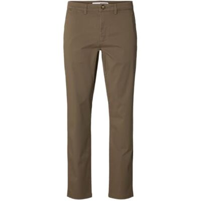 SELECTED HOMME Herren Slh175-slim New Miles Flex Pant Noos Chinohose, Morel, 31W / 32L EU SELECTED HOMME Herren Slh175-slim New Miles Flex Pant Noos Chinohose, Morel, 31W / 32L EU