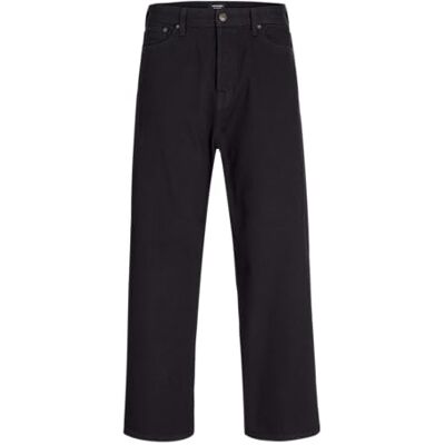 JACK & JONES Herren Jeans Schwarz Baggy Fit Alex ORIGINAL SBD 306 – Stonewashed Denim mit Knopfleiste und weiter Passform JACK & JONES Herren Jeans Schwarz Baggy Fit Alex ORIGINAL SBD 306 – Stonewashed Denim mit Knopfleiste und weiter Passform