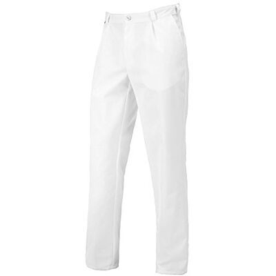 BP Med Trousers 1359-130-21 Herrenhose Bundfalten Reine Baumwolle Normale Passform Größe: 54n Farbe: weiß BP Med Trousers 1359-130-21 Herrenhose Bundfalten Reine Baumwolle Normale Passform Größe: 54n Farbe: weiß