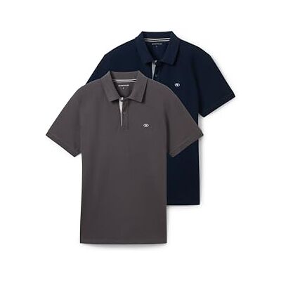 TOM TAILOR Doppelpack Poloshirt Basic mit Logo Print TOM TAILOR Doppelpack Poloshirt Basic mit Logo Print