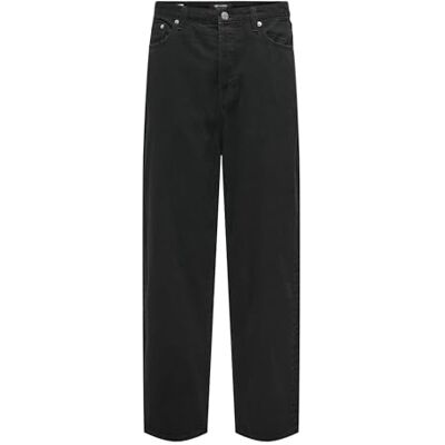 Only & Sons Herren Onsfive Baggy Box PIM Mu Otl, Washed Black, 32 W/30 L Only & Sons Herren Onsfive Baggy Box PIM Mu Otl, Washed Black, 32 W/30 L